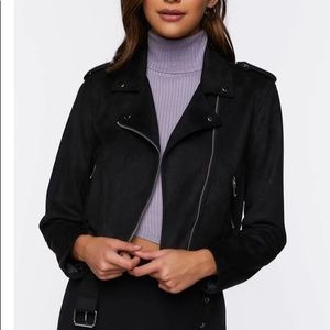 Black Suede Moto Jacket